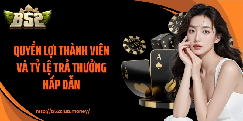 Quyền lợi thành viên và tỷ lệ trả thưởng hấp dẫn